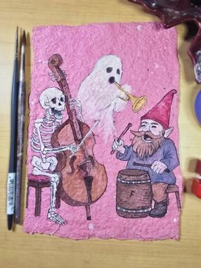🎨 Rowdy: Handmade Watercolour Gouache Painting